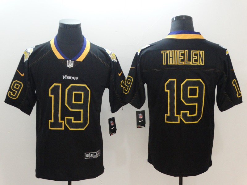 Men's Minnesota Vikings #19 Adam Thielen Black Alternate Jersey